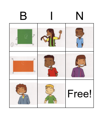 hair and shapes Bingo Card