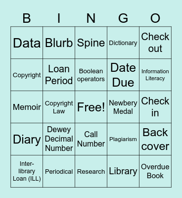 Book Bingo Card