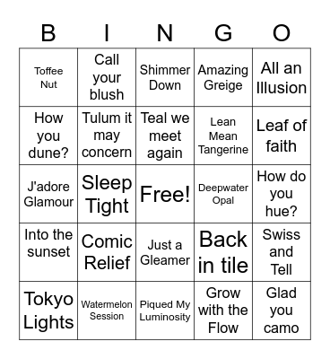 Spring 2022 Bingo Card