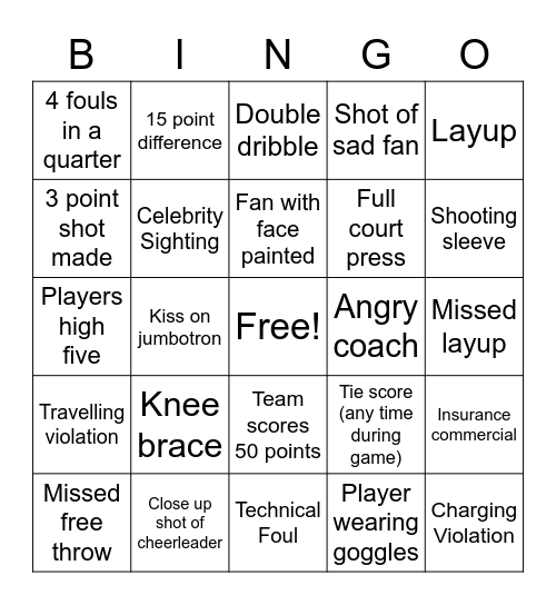 MARCH MADNESS Bingo Card