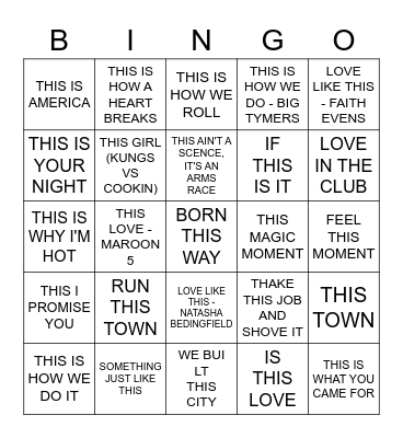 THIS Bingo Card