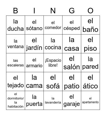 La casa Bingo Card
