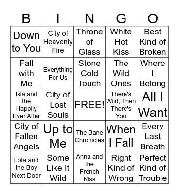 August Bingo Book-A-Thon Bingo Card