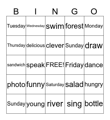 G5 BINGO Card
