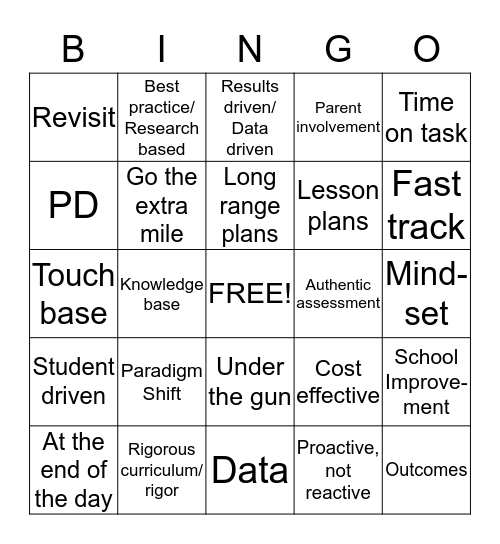 Beginning of the year fun! Bingo Card