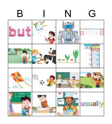 What do you do on weekends? Bingo Card