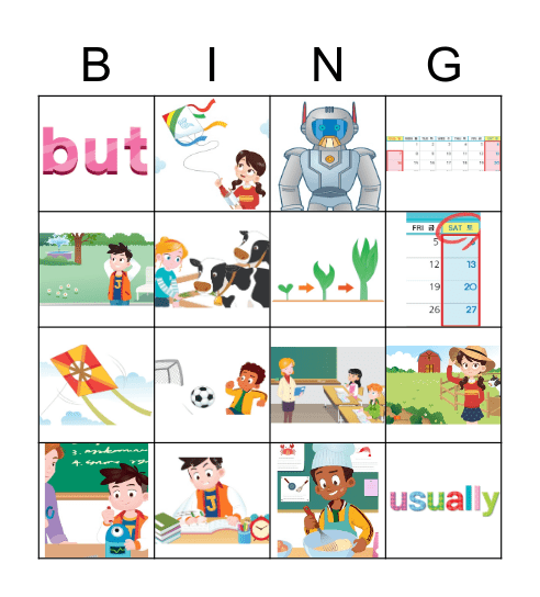 What do you do on weekends? Bingo Card