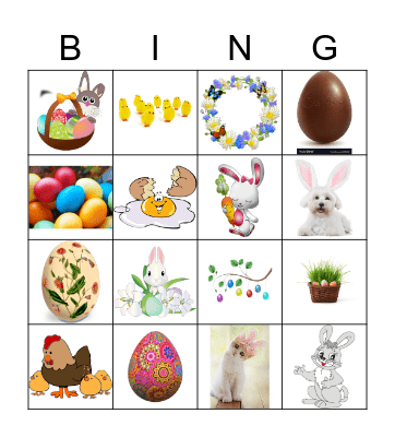 Easter Bingo Card