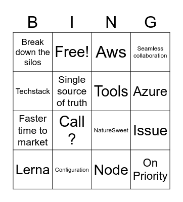 Frolic Bingo Card