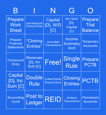 Chapter 10: Let's Review! Bingo Card