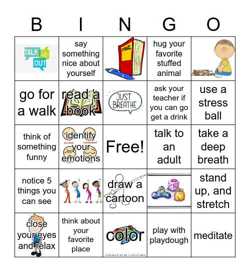 Coping Strategies! Bingo Card