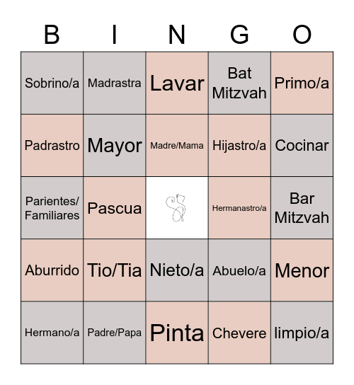 La Familia Bingo Card