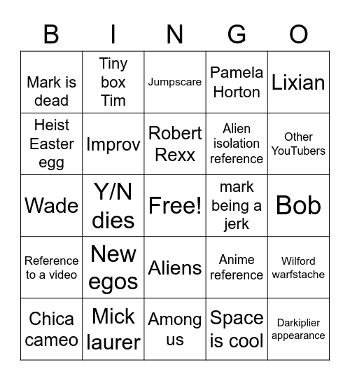 ISWM Bingo Card