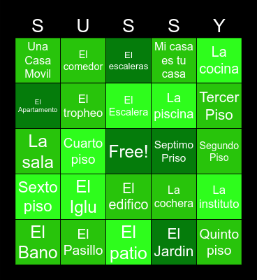 James Desmond La Casa Bingo Card