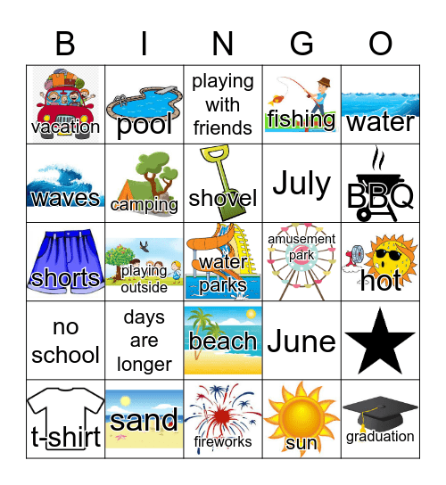 Summer Bingo Card