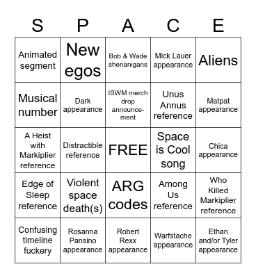 ISWM Bingo Card