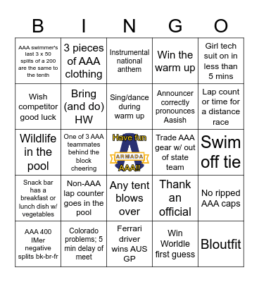 Far Western Bingo Card