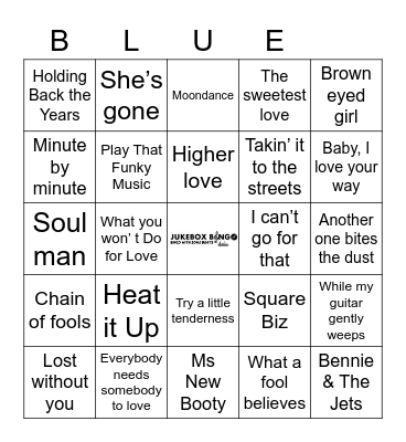 blue eyed soul Bingo Card