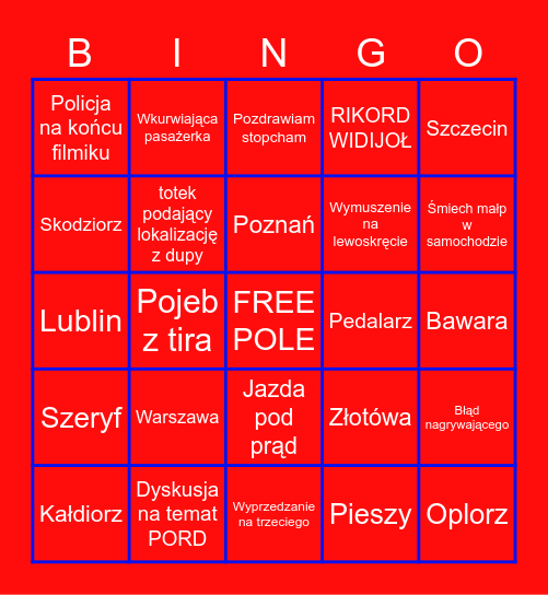 STOPCHAM BINGO Card