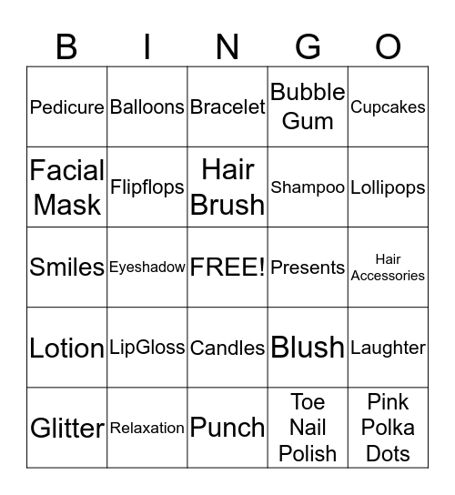 Happy Birthday Anna Bingo Card