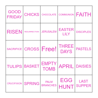 EASTER BINGO Card