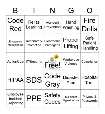 Safety Fair 2022 Bingo Card