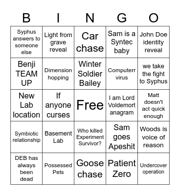 863 Season 4 Bingo Card