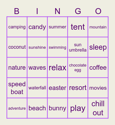 Happy Holidays Bingo Card