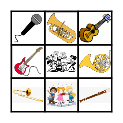 Les instruments et la musique Bingo Card