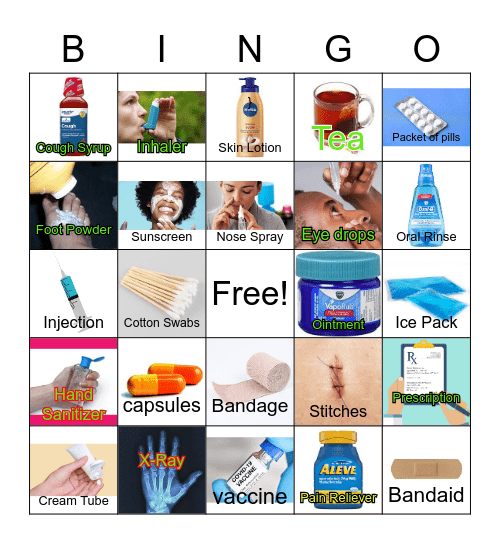Medicines For Vacations Bingo Card