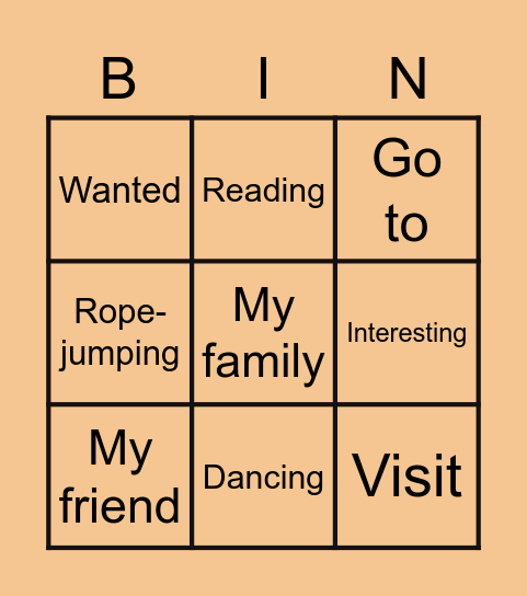 How I started a new hobby Bingo Card