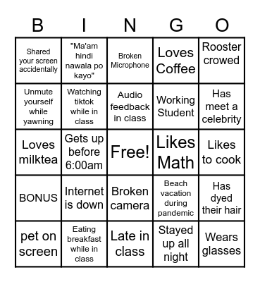 IT IS ME! Bingo Card