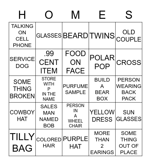 MALL  BINGO Card