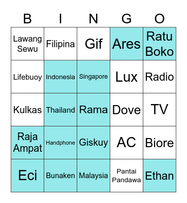 RAMA Bingo Card