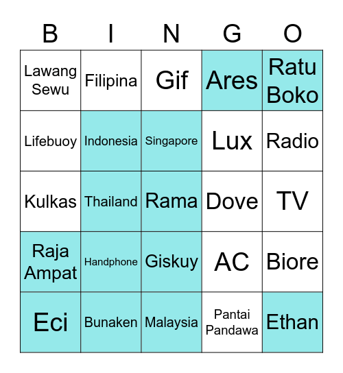 RAMA Bingo Card
