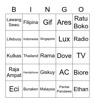 RAMA Bingo Card