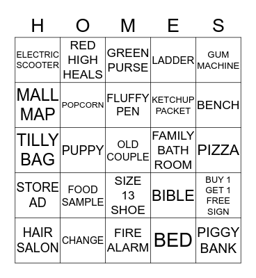 MALL BINGO Card