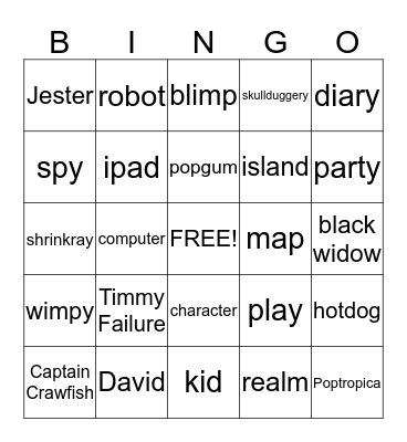 Poptropica Bingo Card