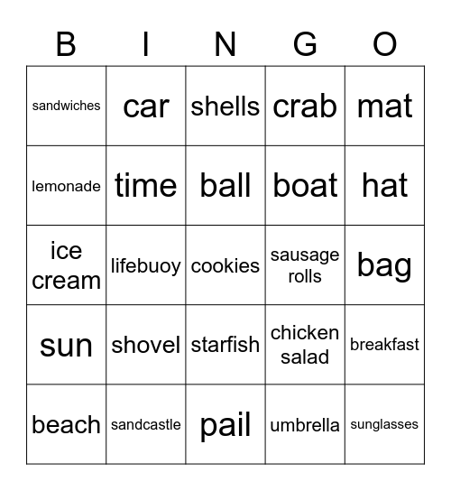 Alisha's Wonderful Weekend Bingo Card