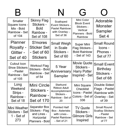 #kadbingo Card