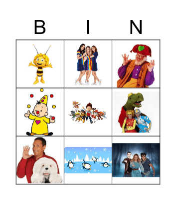 Junior Kids Bingo Card