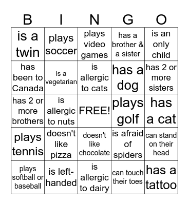 PHARMACY BINGO Card