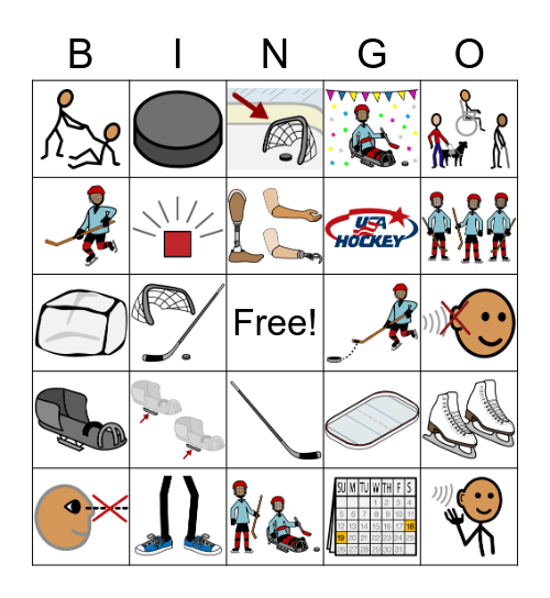 Disabled Hockey Festival Bingo Card