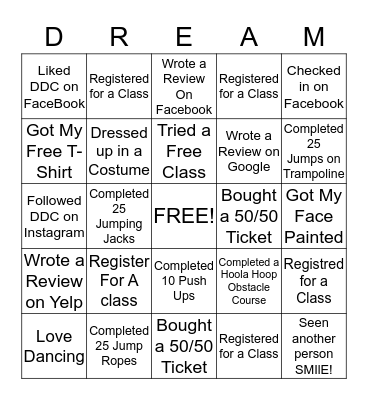 Open House Bingo  Bingo Card