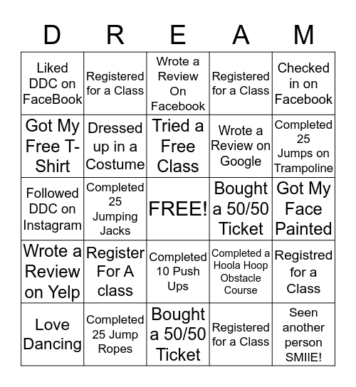 Open House Bingo  Bingo Card