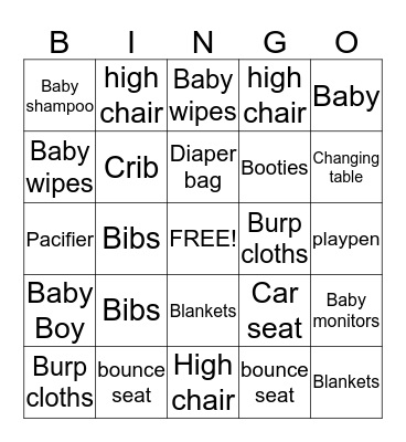 BABY ACHARYA Bingo Card