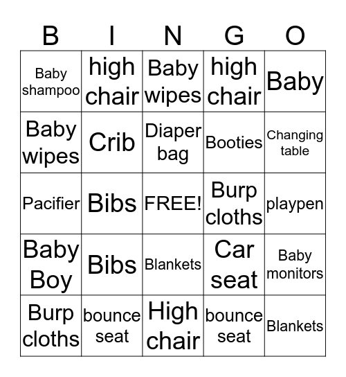 BABY ACHARYA Bingo Card