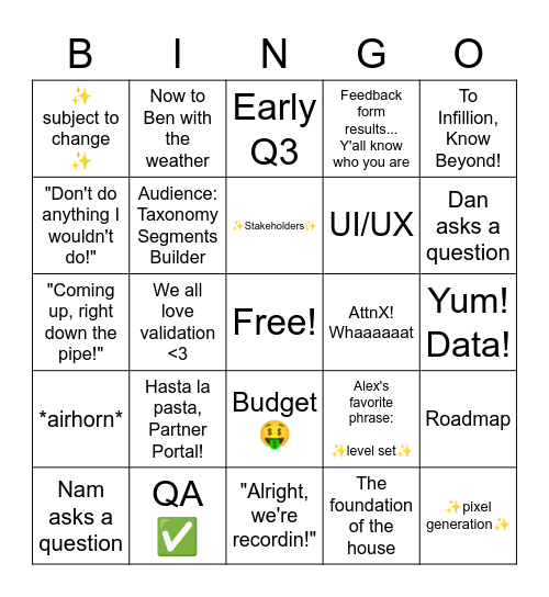 4/6 Product Sync! Bingo Card