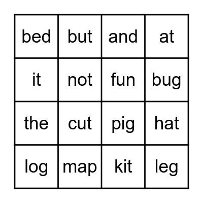 module 1 Bingo Card