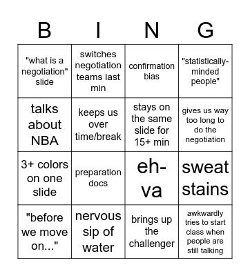 brendon bingo Card